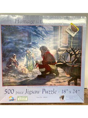Santa Danny Hahlbohm 500 Piece Jigsaw Puzzle 18" x 24" Recommended Ages 9+